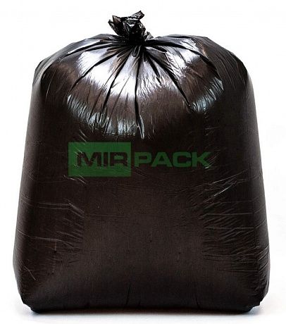 Мешки для мусора 240 литров, 35 мкм, черные, ПВД, в пачках 200 шт  - Вид 1